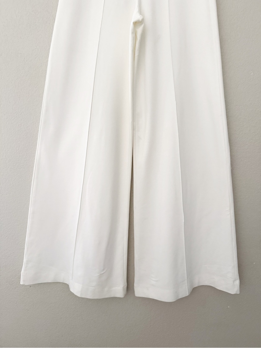 Ripley Rader Ponte Knit Wide Leg Pant XS Off White Pull On Stretch Minimalist - Picture 9 of 11